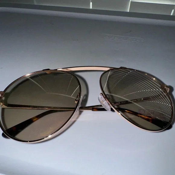 Tom Ford Simone 02 pink mirror aviator sunglasses - Picture 4 of 7